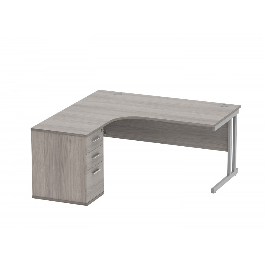 Core Corner Desk With Desk High Pedestal